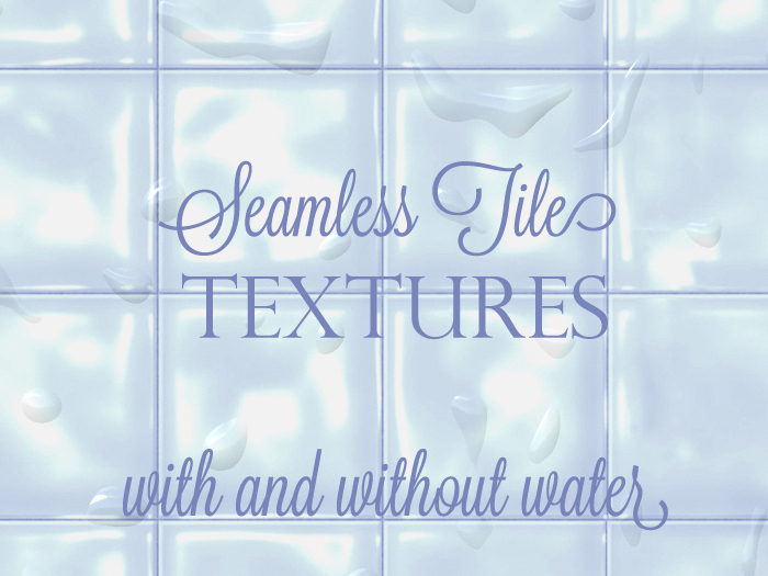 FULL PERM Seamless Bathroom Tile Textures with & without water