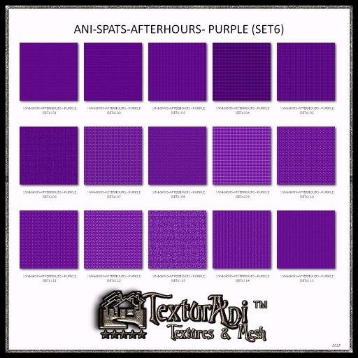 !ANI-SPATS-AFTERHOURS - PURPLE (SET6)