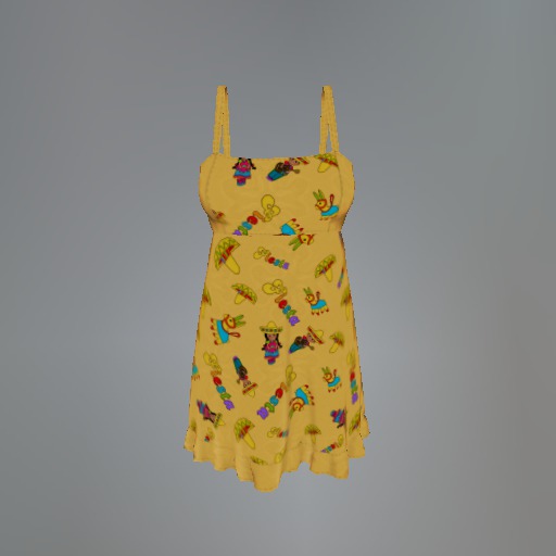 Yellow Fiesta Mesh Dress box