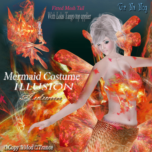 **TNN**Mermaid costume ILLUSION Autumn