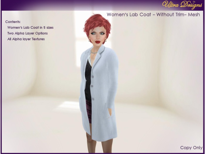 ::UD:: Women's Lab Coat - Without Trim