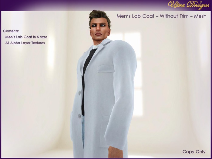 ::UD:: Men's Lab Coat - Without Trim