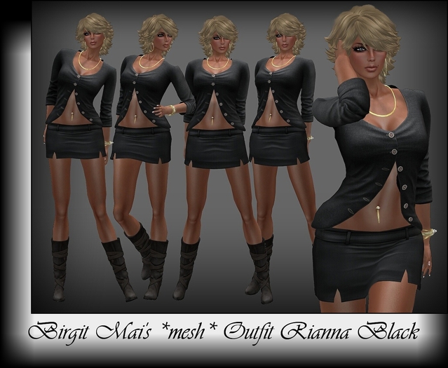 Birgit Mai's *MESH* Outfit Rianna Black (BOXED)