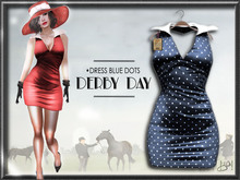!gO! Derby Day Dress - Blau Dots