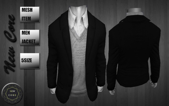 NEWCORE))blazer jacket Male BLACK