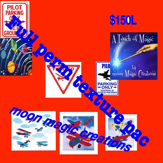 Full Perm Air plane & Pilot sign texturem wall paper etc.