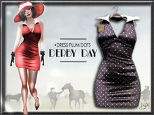 !gO! Derby Day Dress - Plum Dots