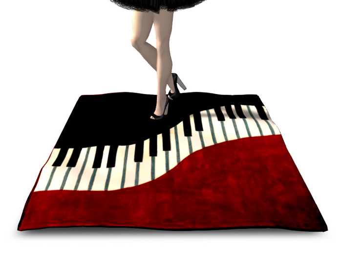 [Px] Piano Keyboard Rug {mesh} C