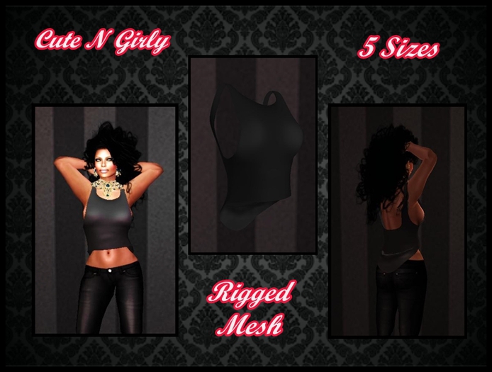 Cute N Girly Mesh Top sexy black