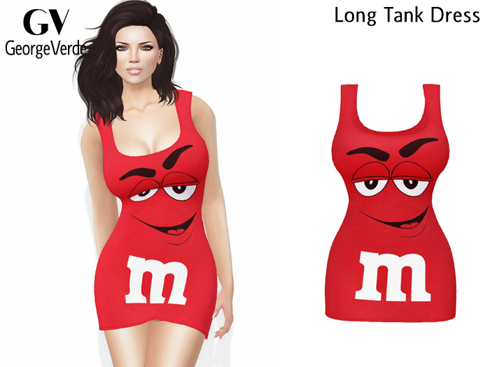 GV21048 Long Tank Dress For Busty Shapes