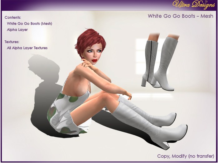 ::UD:: SLCS White Go Go Boots