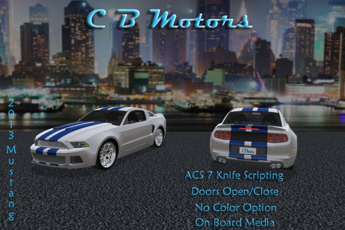 {CBM} 2013 Mustang Type 1