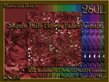 Sequin Tulle Flower Fabric Combo Seamless Textures Materials Ready Full Perms 1024x1024