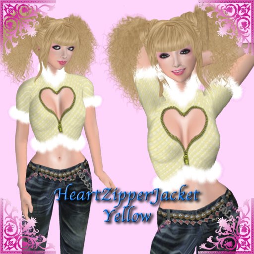 *Miroku*HeartZipperJacket_yellow_p