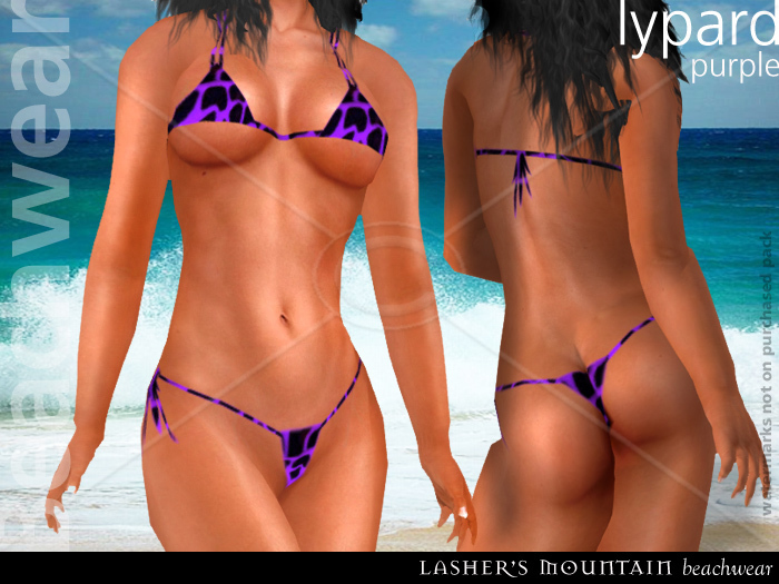 Lypard - Leopardのスキンマイクロビキニ（紫） - 再販