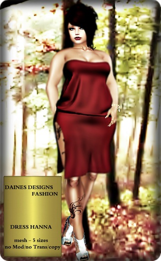 #GIFT##HANNA DRESS  RED in MESH