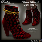 C&F Lace-Up Ankle Boots - Dark Hearts