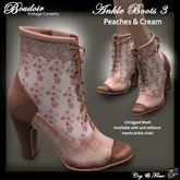 C&F Lace-Up Ankle Boots - Peaches & Cream