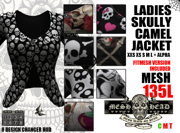 Mesh Head - Skully Camel Jacket - ALL SIZES & FITMESH