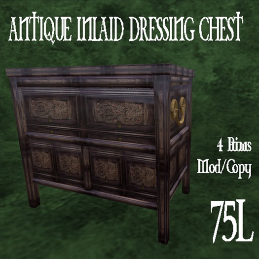 Antique Inlaid dressing chest
