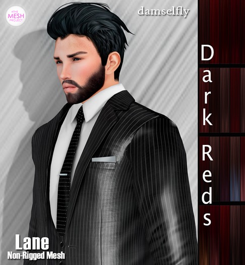 *~*Damselfly*~*Lane Non-Rigged Mesh Dark Reds