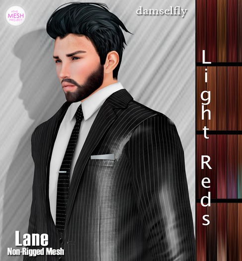 *~*Damselfly*~*Lane Non-Rigged Mesh Light Reds