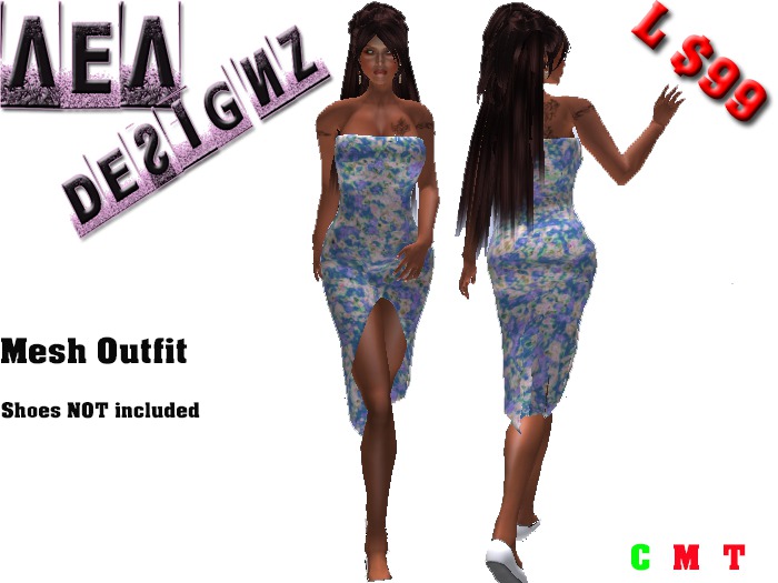 AEAD Tube Dress Blue