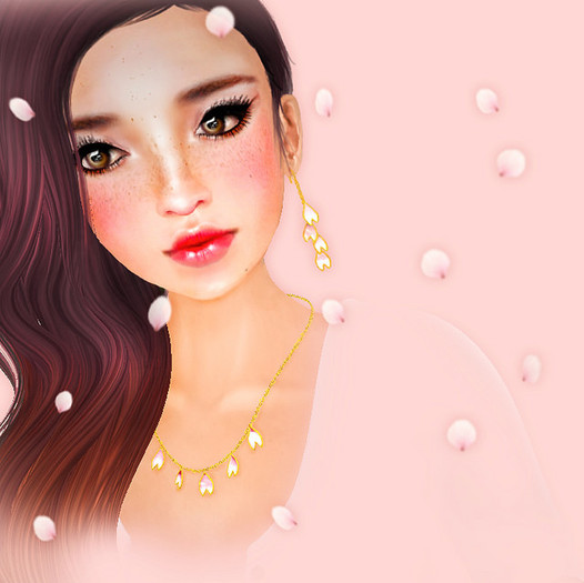 ASO!SAKURA necklace&earrings