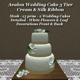 Avalon Wedding Cake 3 Tier Silk