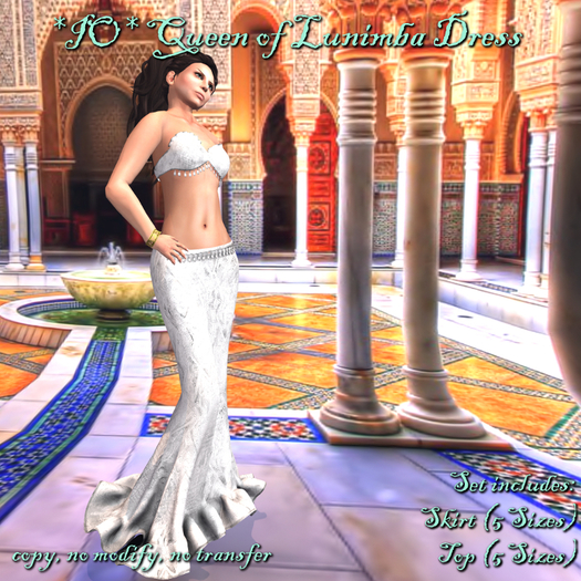 *IO* Queen of Lunimba Dress White BOX