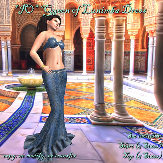 *IO* Queen of Lunimba Dress Azure BOX