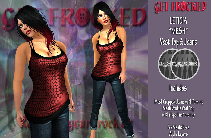 KRISTA *MESH* Evening Gown RED