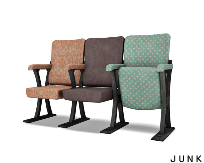 junk. recycled theatre seats. autumn.