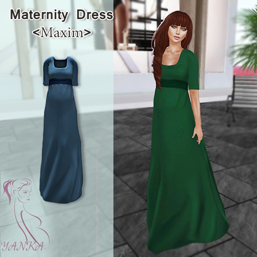 Maternity Dress  <Maxim> Blue