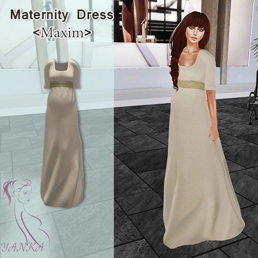 Maternity Dress  <Maxim> Beige