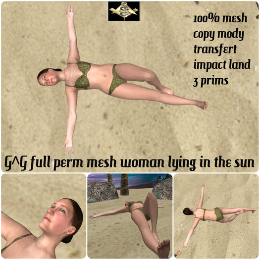 G^G full perm mesh woman lying in the sun