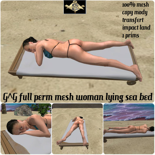 G^G full perm mesh woman lying sea bed