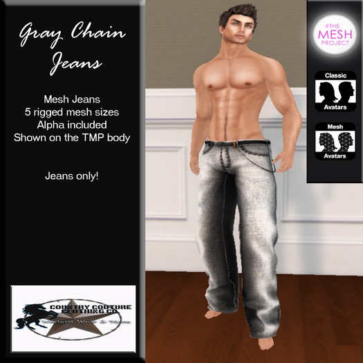 ~Country Couture~ Black Chain Jeans