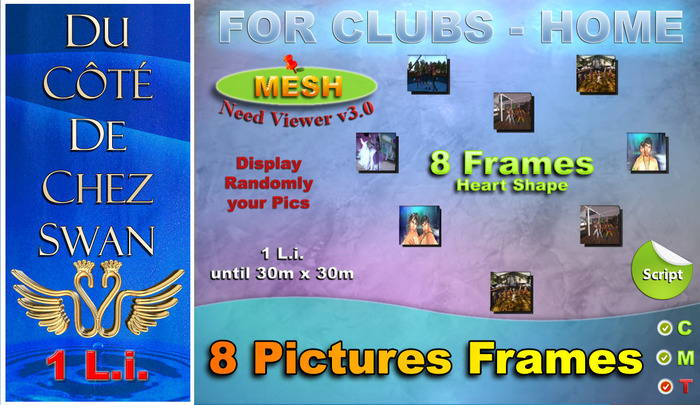 8 Pictures Frames - 1 L.i.