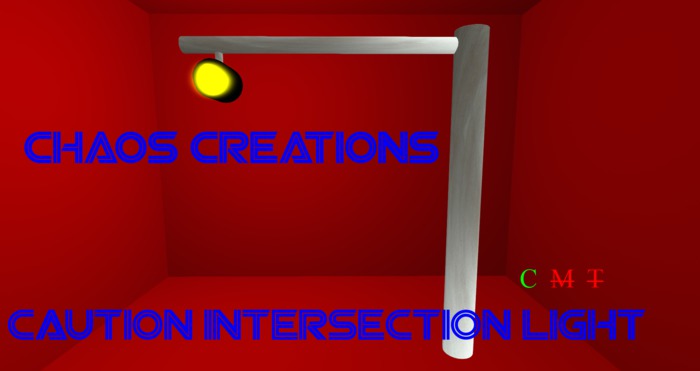 Blinking Caution Intersection Light Boxed