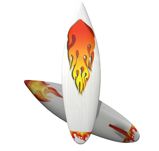 Mesh_Surfing Board Fire