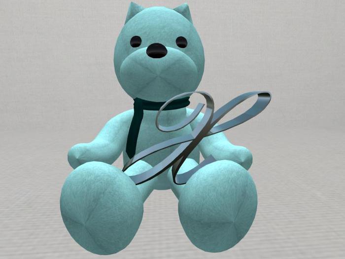 Letter Bear [X] [Blue]