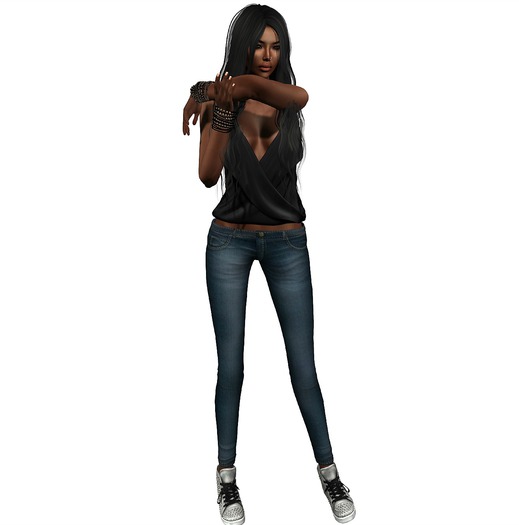::NET JEANS MESH BLU