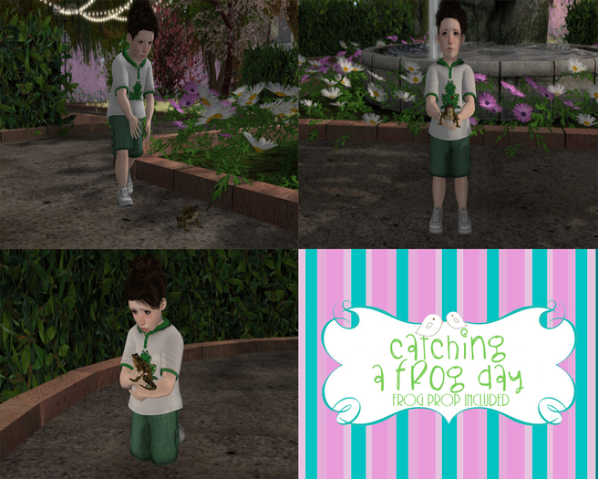 Camera-Shy ~ Catching A Frog  (Props Included)
