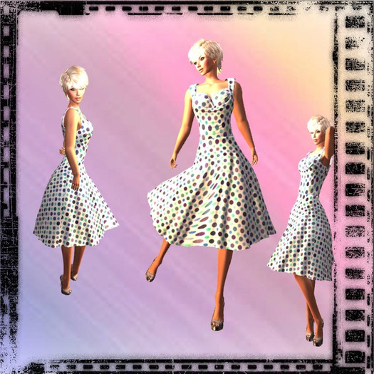 1 swing mesh dress dots