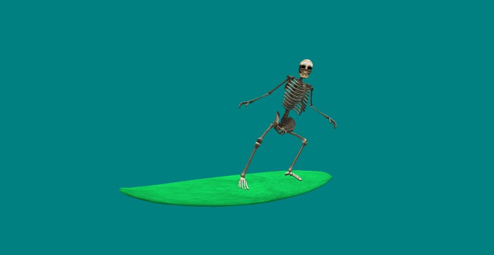 Esqueleto surfista