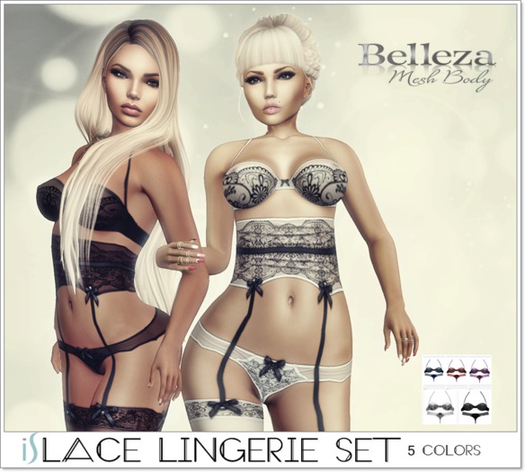 *IS* Lace Lingerie Set 5 Colors Belleza