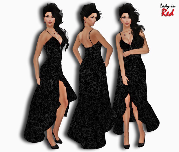 Lady in Red - Serena - Ruched Strap Longdress