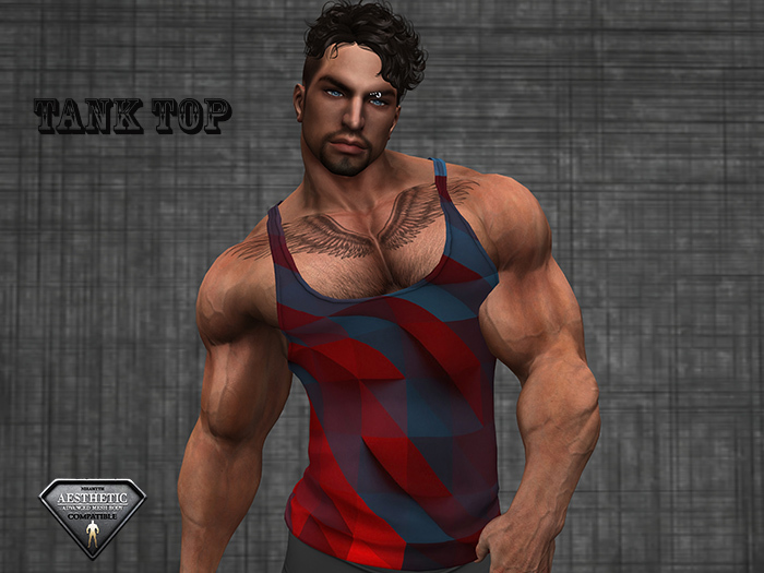Tank Top Red Polygone
