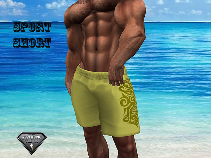 Sport Shorts Yellow Tattoo